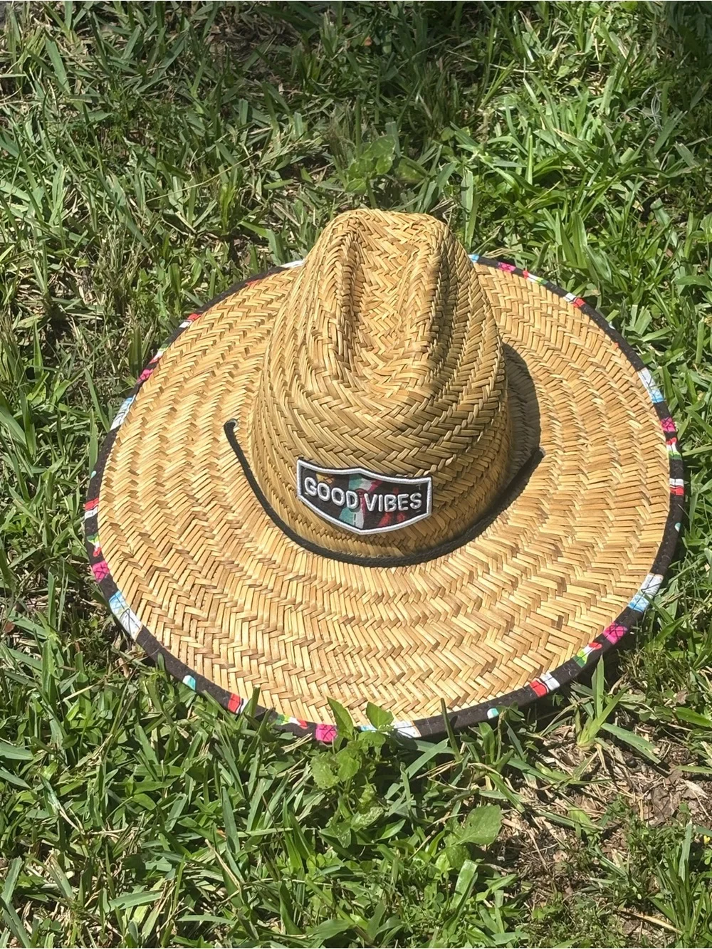 Lightweight straw sun hat from Lucky 7 with a wide brim